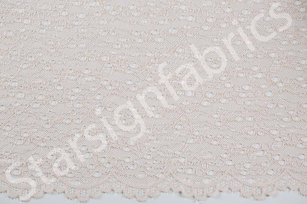 Lace Fabric with Raindrop Design