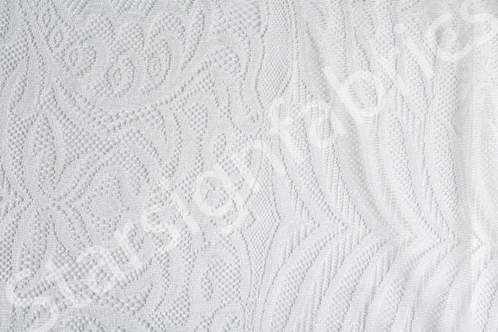 White Lace Fabric Wedding Dress Party Wear Design | Burç Fabric
