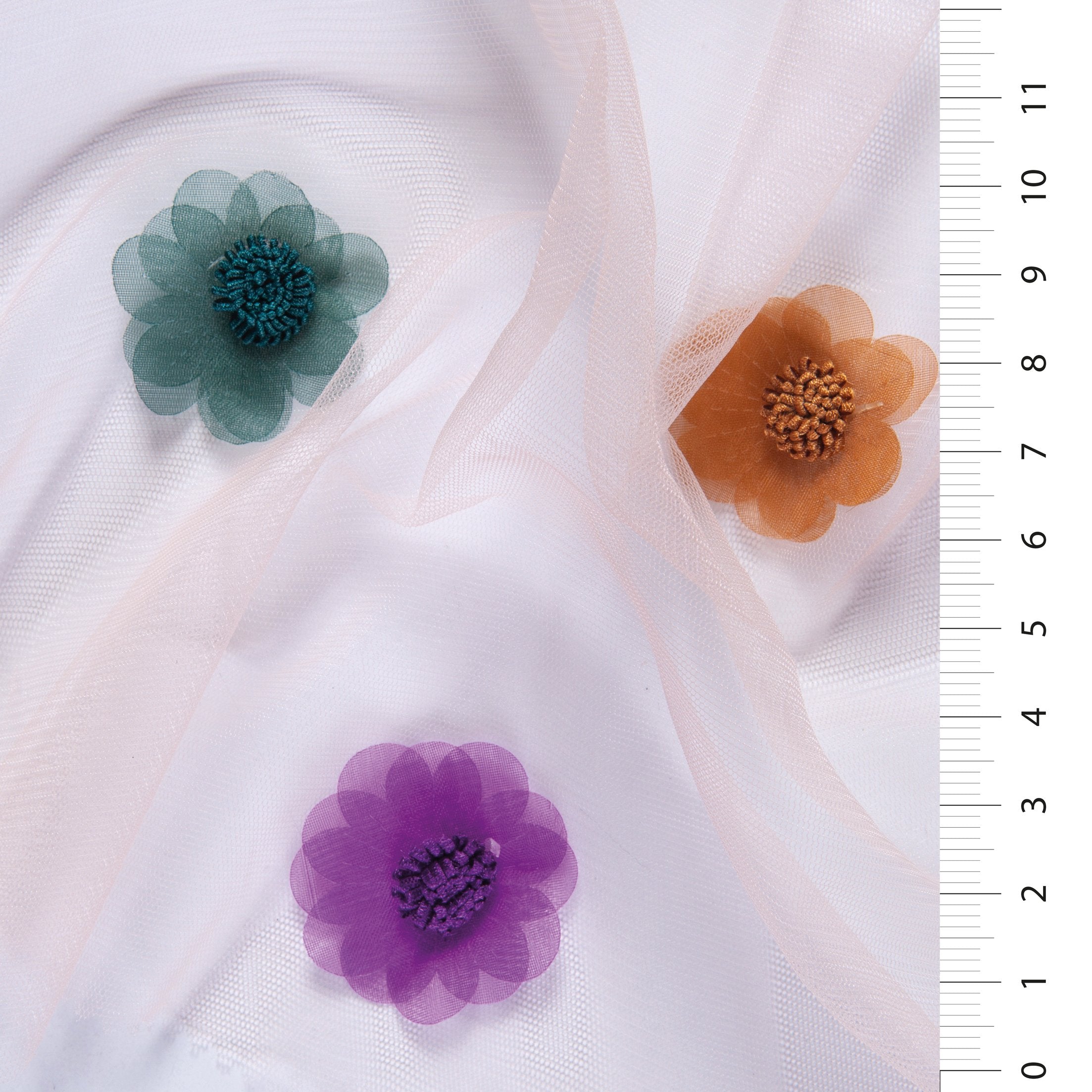 3D Fluffy Colorful Floral Knit Fabric | Burç Fabric