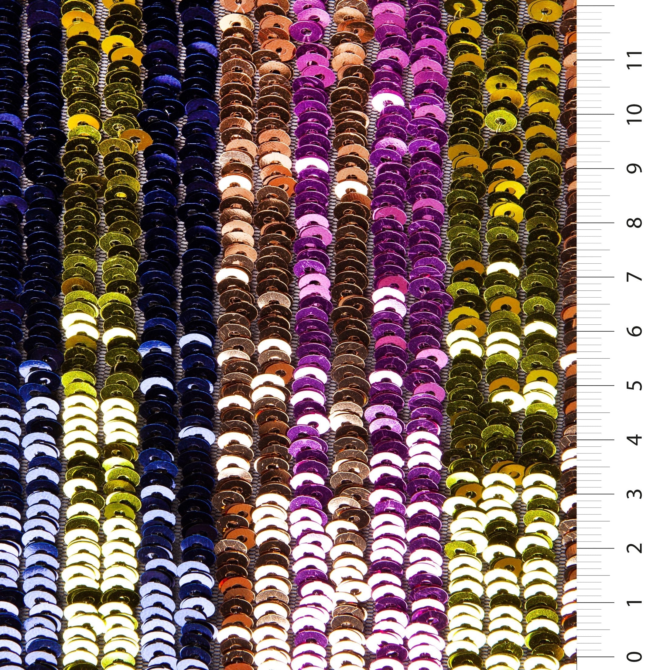 All Purple Colored Striped Sequin Embroidered Fabric | Burç Fabric