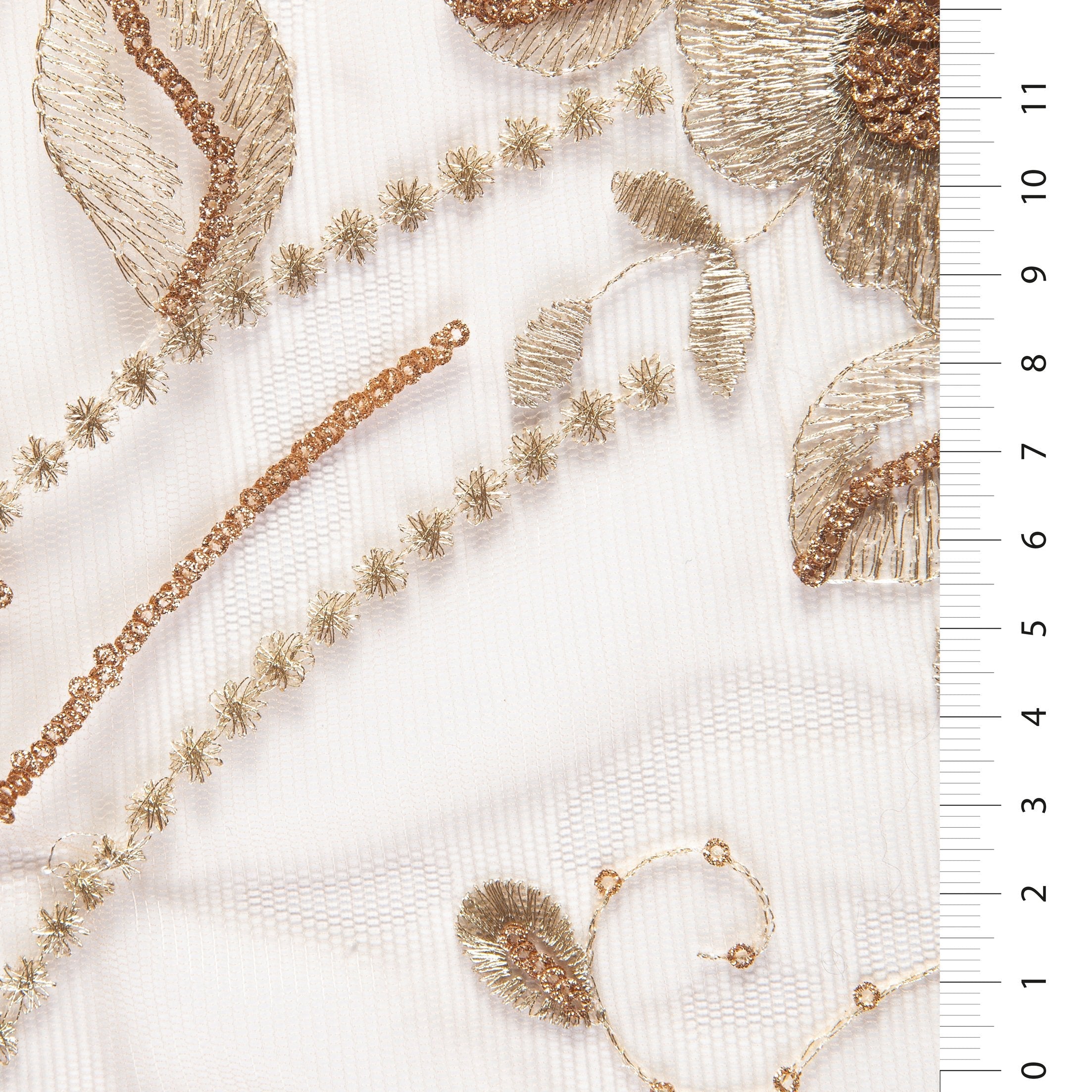 Gold Glitter Shiny Sequin Embroidered Fabric | Burç Fabric