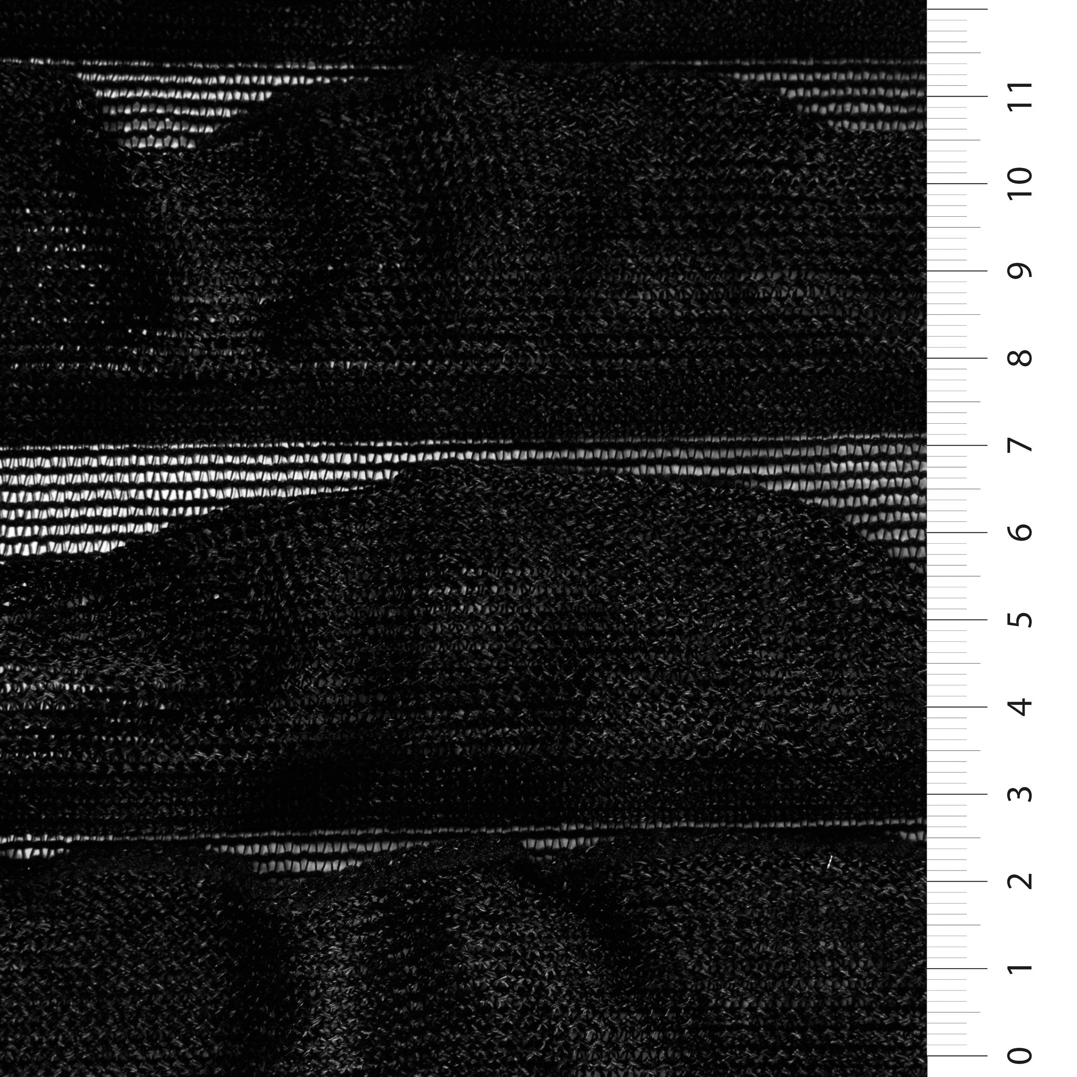 Black Ruffle Soft Touch Knitted Fabric | Burç Fabric