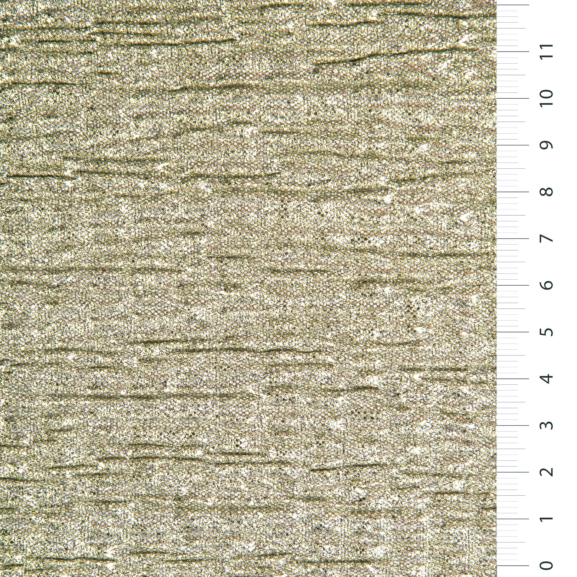 Pistachio Green Color Foil Print Crimped Knitted Fabric | Burç Fabric