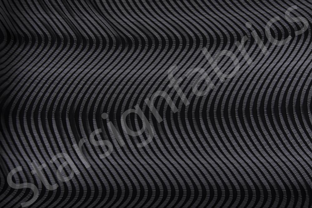 Eye-Catching Wave Patterned Black Lace Fabric | Burç Fabric