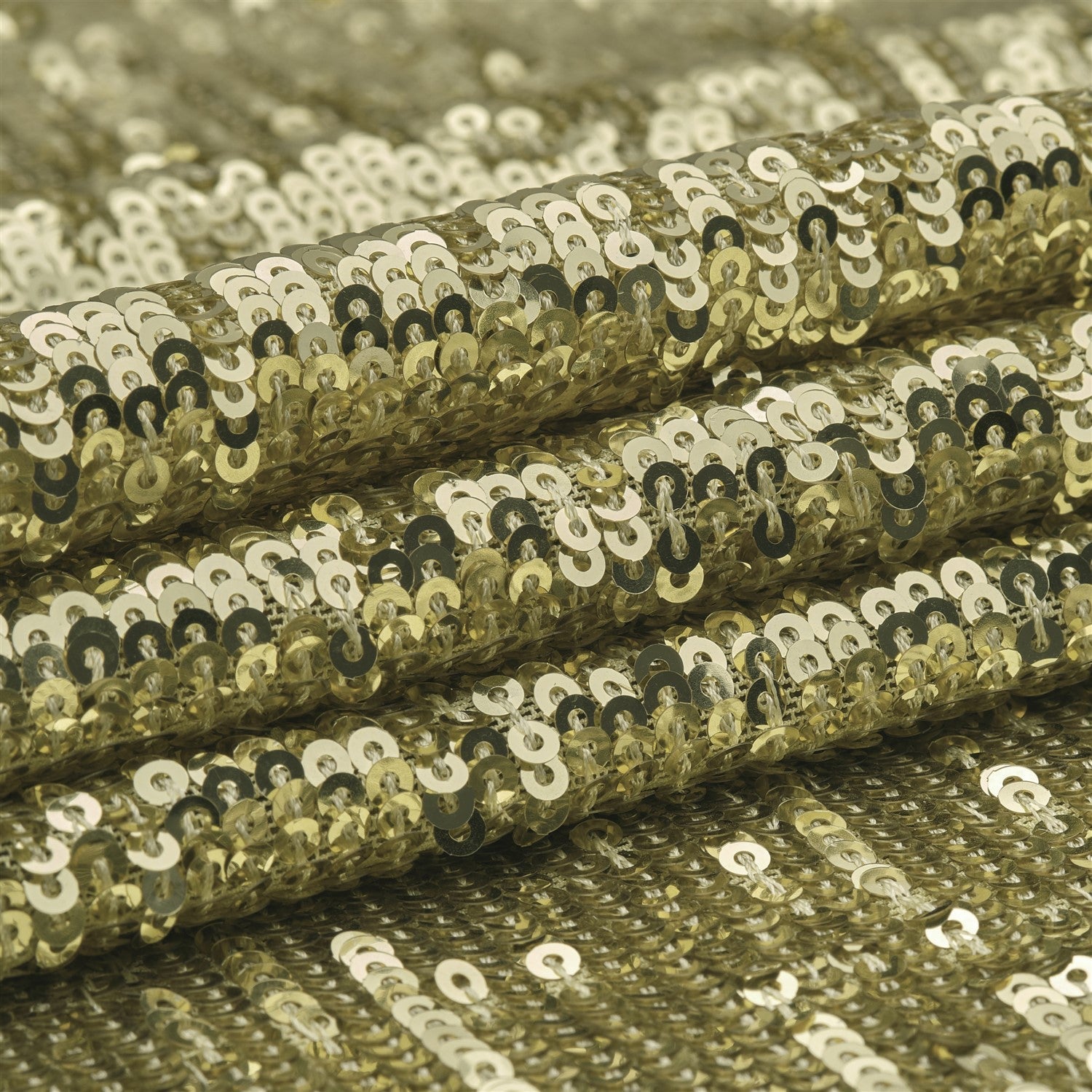 Birmingham Style Flexible 4mm Single Sequin Embroidered Fabric