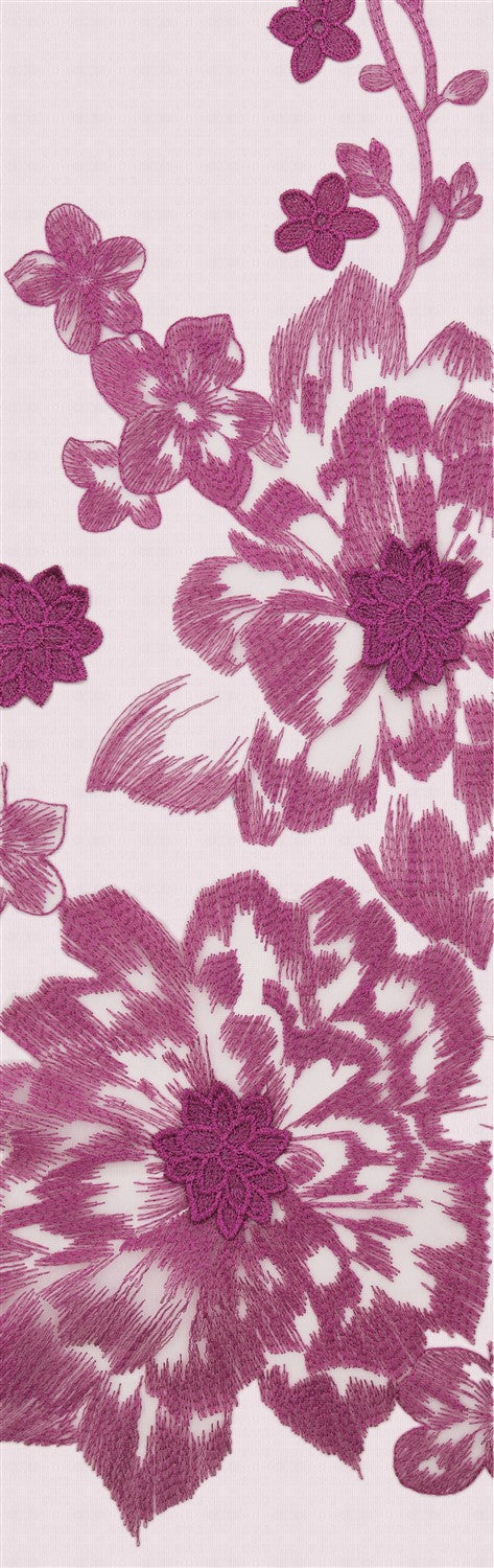 3D Design Flower Embroidered Fabric