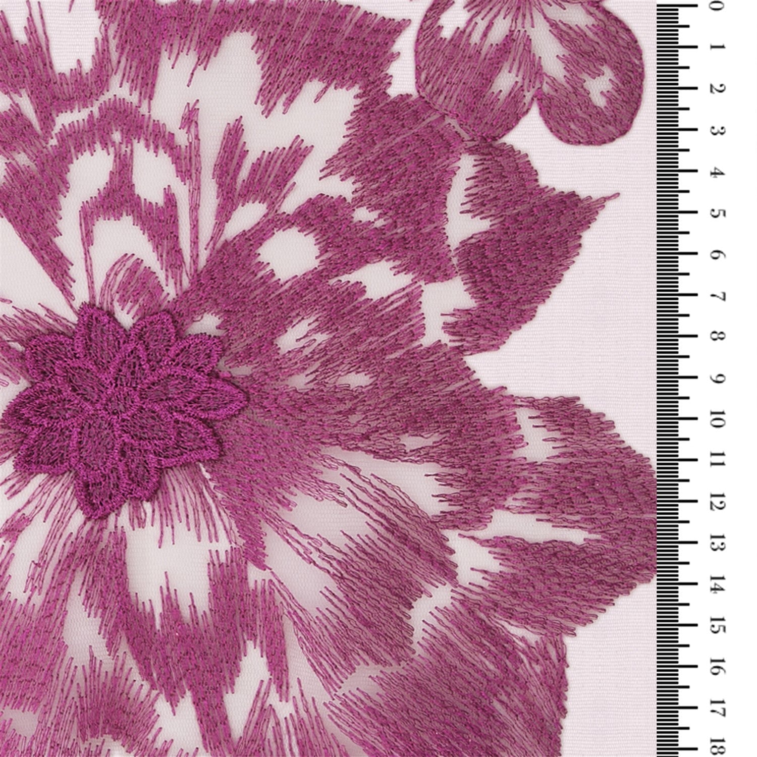 3D Design Flower Embroidered Fabric